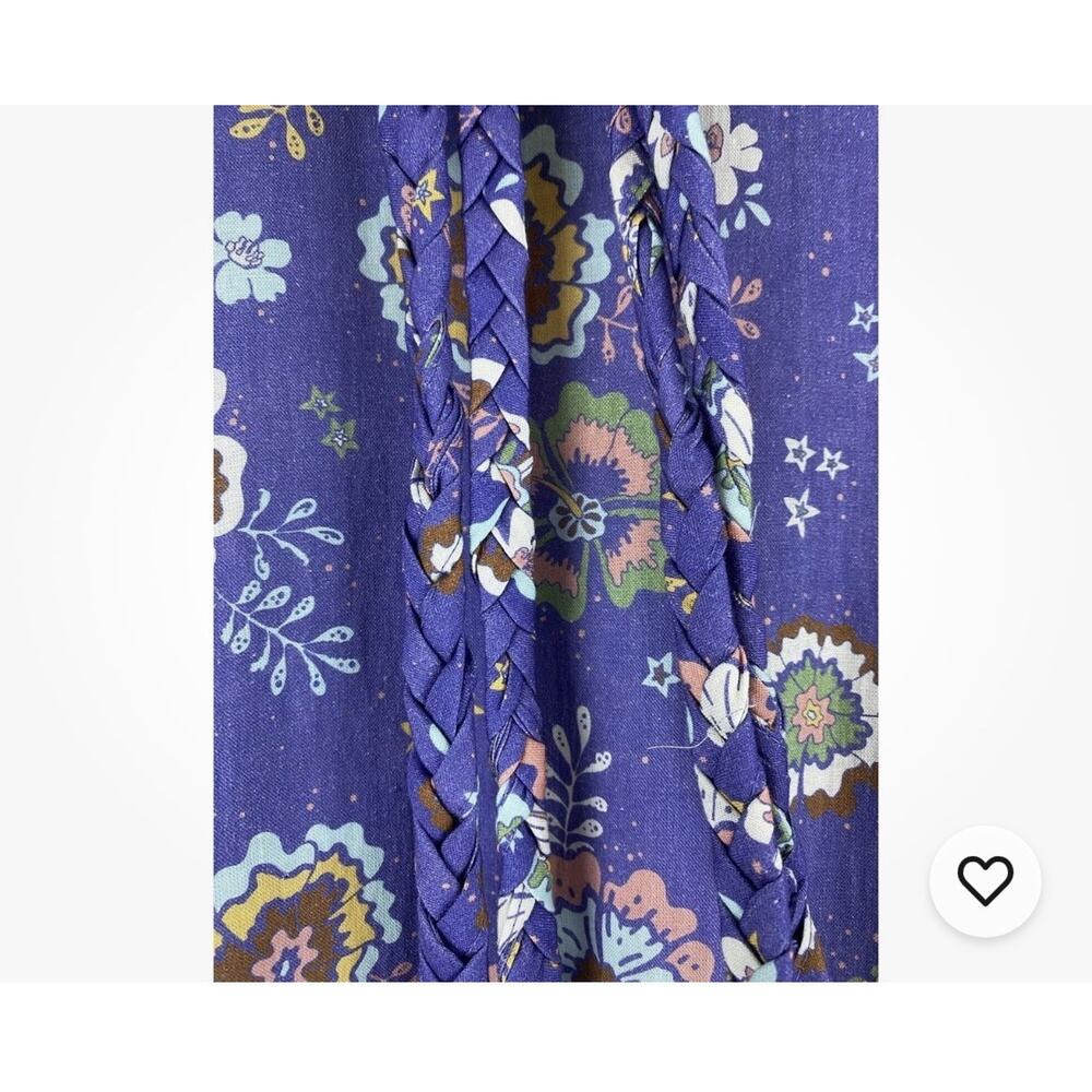 NWT Marine Layer Laney Dress Sz L, XL Martin Hibiscus Linen Bottom Ruffle - Picture 5 of 6